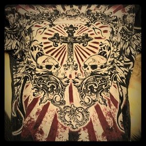 Sinful Graphic Skull XL SS T-Shirt ~ Black